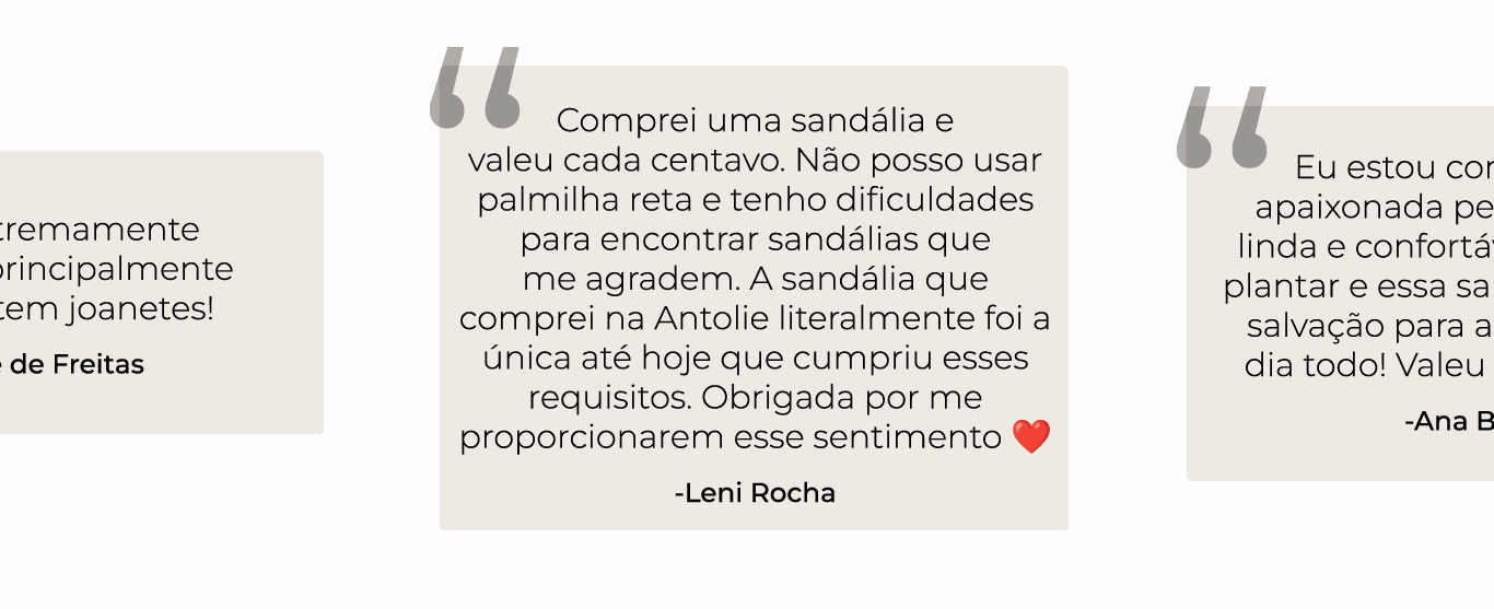 Depoimentos de clientes do Clube Antolie